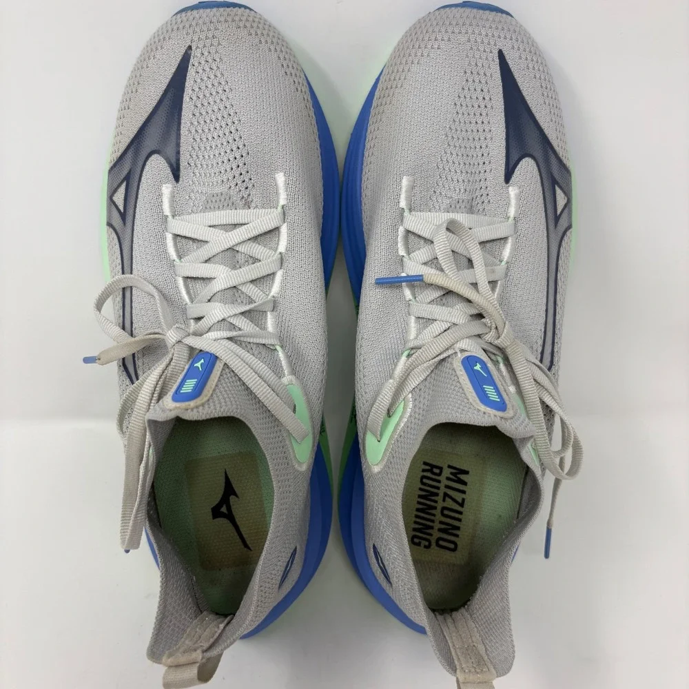 Mizuno Neo Vista Men's Size 9 Grey Blue Green Running Shoes (J1GC243451)